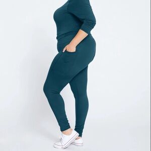 Game by Universal Standard Dark Teal Next-to-Naked Pocket Leggings - Size 18-20
